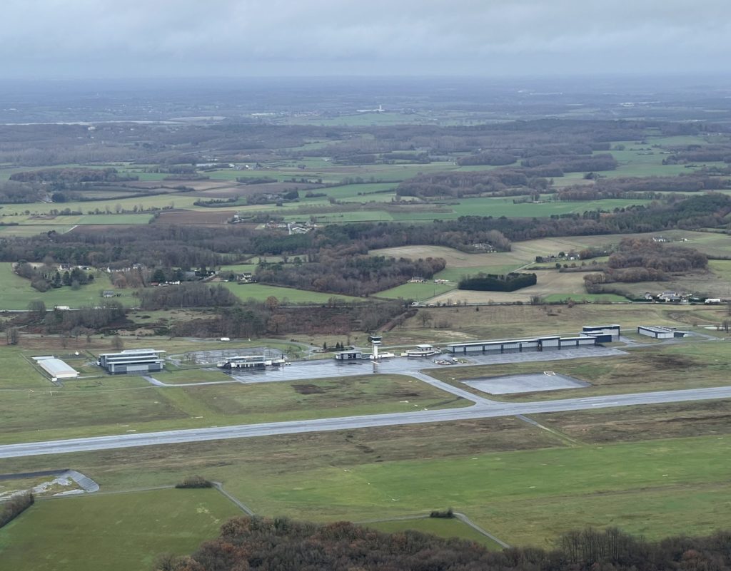 Aerial view of Angers-Loire airport