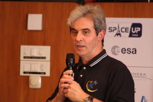 French astronaut Léopold Eyharts at SpaceUp Paris