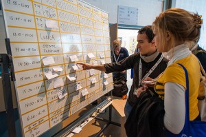 The session grid at SpaceUp Europe (Credit: Simon Bierwald)